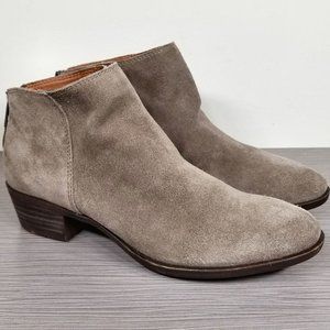 Lucky Brand Bremma Bootie, Taupe Suede, Womens Size Size 6